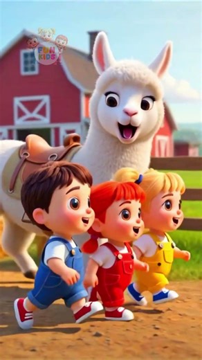 Meet the Llama on the Farm 🦙 | Fun Farm Animal Learning for Kids | YouTube Shorts