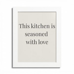 Personalized Framed Kitchen Wall Art, This Kitchen is Seasoned With Love, Kitchen Quote Poster, Minimalist Farmhouse Kitchen Decor - Etsy Australia