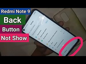Redmi note 9 back button not show