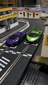 Get ready for the ultimate head-to-head racing experience with the brand-new Supercar Showdown Scalextric Set, featuring two stunning Lamborghini Revuelto supercars. | Scalextric