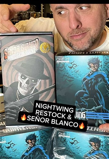 STACKS of Mezco Nightwing just landed 😮‍🔥🔥 And yeah… Señor Blanco pulled up too 💀🤍 If you’ve been hunting these, NOW is the time…don’t wait and don’t sleep 😬 Pull up to the shop and grab yours before they disappear again! #Mezco #Nightwing #SenorBlanco #figtok #figurecollection
