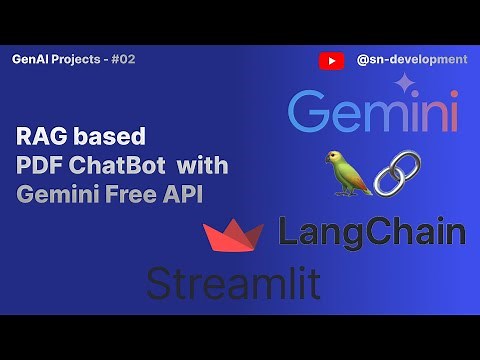 Build a RAG-Based PDF Chatbot with Streamlit, FAISS, LangChain & Gemini API (Free!)