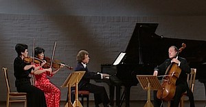 Schiff, Shiokawa, Imai, and Perényi plays Brahms' Piano Quartet No. 1