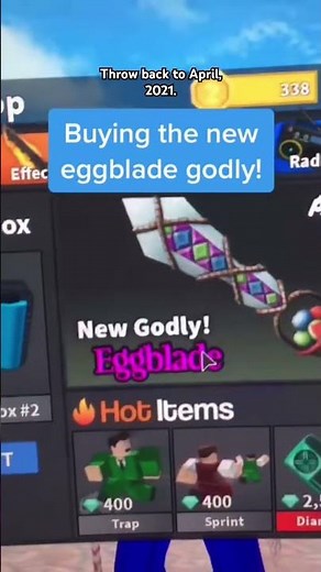 Purchasing the Eggblade Godly! #roblox #mm2 #eggblade #jd #murdermystery2 #godly