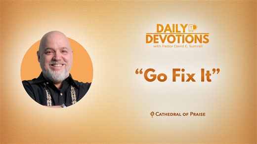 Daily Devotions: Go Fix It - April 25, 2025 Today's Scripture: Judges 6 Ever felt unqualified for what God is asking you to do? In today’s Daily Devotions, Pastor Sumrall unpacks Gideon’s story from Judges 6—a relatable moment where a hesitant heart meets God’s unstoppable purpose. Gideon had doubts, questions, and insecurities: “Why has this happened? Where are the miracles? I’m the least in my family!” But God simply said, “Go in the strength you have… I will be with you.” 💡 Sometimes, God’s 