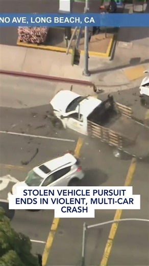 886K views · 5.9K reactions | Stolen truck pursuit ends with violent, multi-car crash. Full video & coverage: https://ktla.com/news/local-news/watch-live-police-in-los-angeles-chase-suspect-in-stolen-truck/ | KTLA 5 News | Facebook