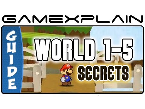Paper Mario Sticker Star: World 1-5 Guide & Walkthrough (Puzzles & Secrets)