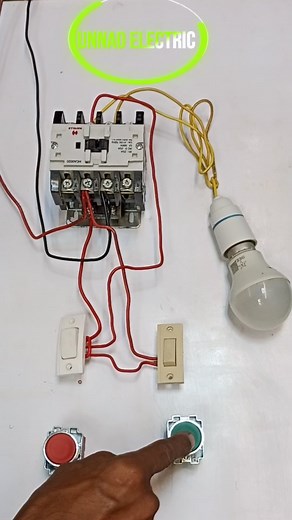 10K views · 80 reactions | 藺Without NO, NC Switch Contactor Holding Connection, Use in Normal Switch #unnaoelectric #viralvideo #electrician #diy | Unnao Electric | Facebook