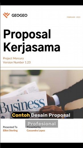 Desain Proposal Kerjasama / Proposal Sponsorship / Proposal Permohonan Dana / Proposal Franchise dll