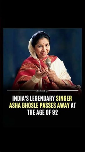 🚨 HEARTBREAKING:RIP Asha Bhosle (1933-2026)🕊️