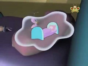 BabyTV Tulli on a bed english