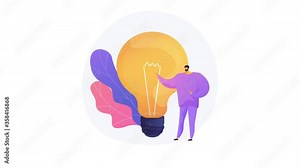 Useful tips, Useful professional advice, coach tips, expert guide, information support, video tutorial, navigation, abstract concept motion graphics metaphor. 4K seamless loop video animation footage.