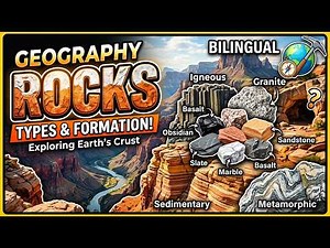 Types of Rocks & Formation | Igneous, Sedimentary & Metamorphic (Bilingual)
