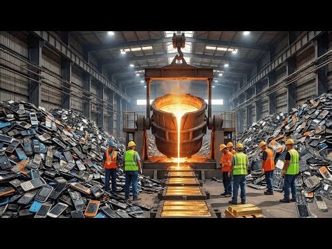 Inside A Modern Recycling Plant: 24K Pure Gold Extraction From Wasted Mobiles Phones
