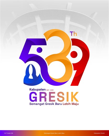 sastudio | Official Logo HUT 539 Kabupaten Gresik Logo HUT ke-539 Kabupaten Gresik merepresentasikan perjalanan panjang sejak tahun 1487 sebagai satu... | Instagram