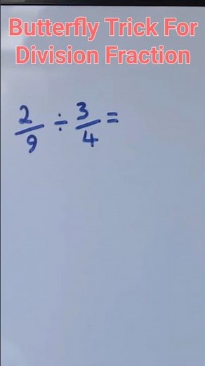 Butterfly Trick for Dividing Fractions 🦋 Easy Fraction Method | Different Denominators