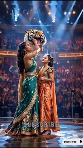 🐯✨ Unbelievable Magic! Two Girls Transform into Tigers on America’s Got Talent! 😱🔥 #agt