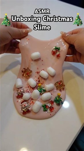 Unboxing Christmas Slime! ASMR #slime #unboxing #satisfying #asmr #christmas #shorts #youtubeshorts