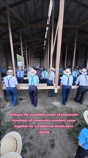 Power of Community! Amish Barn Raising is UNBELIEVABLE Teamwork #teamwork #community #how #diy