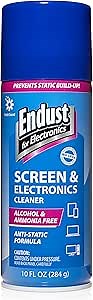 Endust for Electronics; Anti-Static Screen & Electronics Multi-Surface Cleaning Spray; Foaming, Streak & Residue Free; Ammonia & Alcohol Free, Oil & Wax Free; 10 oz. Aerosol (096010)