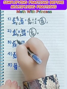 17K views · 233 reactions | Simplifying Fractions Before Multiplying Fractions #math #mathviral #mathwithprincess #mathereview #mathtutor #mathematics #learningisfun #mathreview #simplifyingfractions | Math with Princess | Facebook