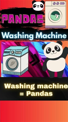 Pandas =washing machine 👕🐍 | 📠 Excel Power in Python 🐼 ⚡#shorts #python