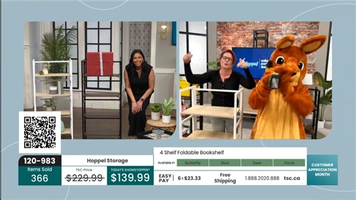 Today’s Showstopper has it all—style, storage, and a surprise hop-in from a kangaroo. 👉 Catch the deal before it hops away! Item 120-983 at TSC.ca! #ShopTSC #proudlycanadian Trending with Aleia #TodaysShowstopper #Hoppel #Shelf #NoToolsNeeded #fullyassembled | TSC