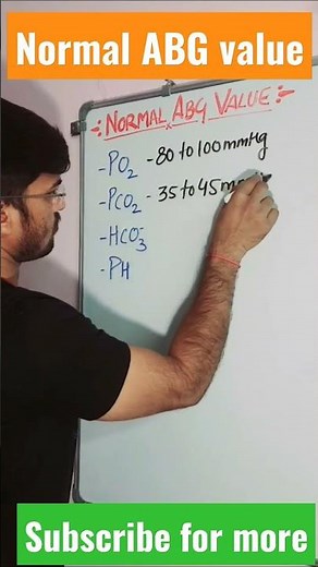 Normal ABG values!! ABG-Analysis !! #bloodtest #shorts #viral ‪@mediconursingedutech‬