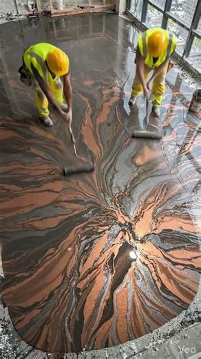 “From Concrete to Liquid Metal Floor 🤯 (Epoxy Transformation)”