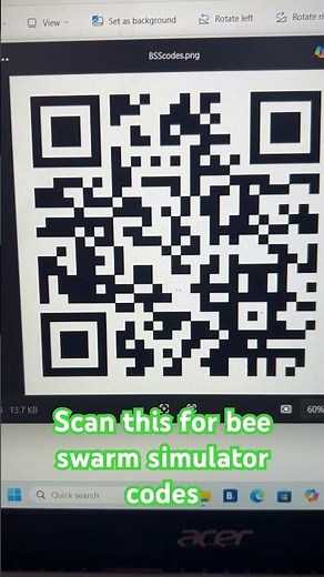 Scan this QR code for bee swarm simulator codes! #Onnet #bss #beeswarmsimulator