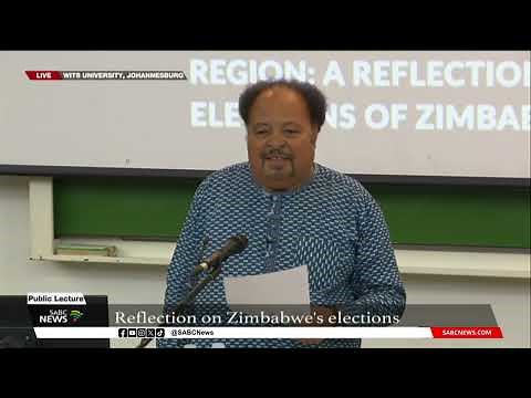 Professor Ibbo Mandaza delivering Oliver Tambo School of Leadership public lecture