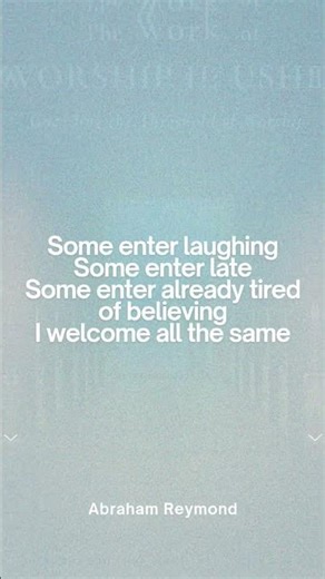 The usher become the opening at church #poetry #ministry #faith #christian #literature #art