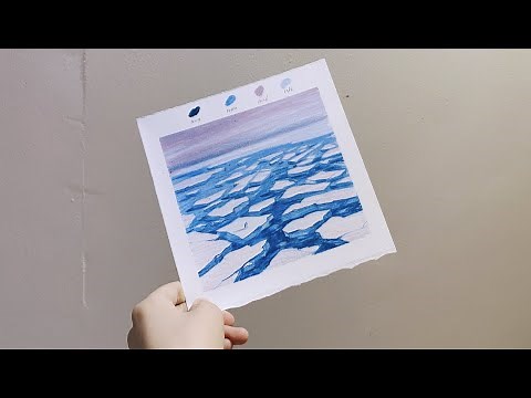 Drawing #17 - How to draw easy Glacier Drawing for beginners-Step by step
