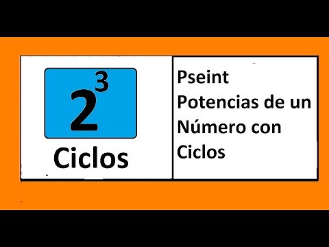 Pseint. Potencia de un número con ciclo for