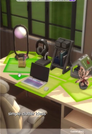 Cute, simple & easy clutter for any desk | #sims4 #sims4nocc #sims4tips #cozygaming