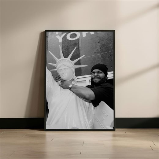 Ice Cube Poster Black and White Hip Hop Wall Art, Statue of Liberty Photo Print, 90s Rap Legend Decor, Urban Studio Decor, Unframed - Etsy UK