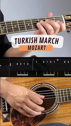 Mozart - Turkish March (Guitar Tutorial with Tabs) #guitar #guitartutorial #tabs
