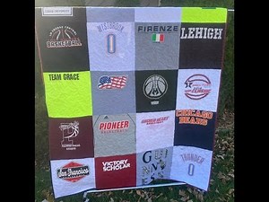 Attaching binding to a t-shirt quilt