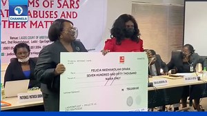 13K views · 182 reactions | #EndSARS​ Aftermath: Four Petitioners Get N16.25m Cheques At Lagos Panel | Channels Television | Facebook