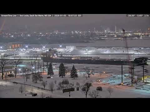 Radcliff R Latimer passing through the Soo locks, DB for Hamilton on Jan 5th, 2026