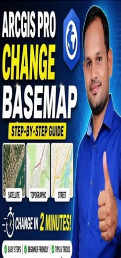 ArcGIS Pro में Basemap कैसे Change करें? #esri #education #arcgis #sorts #sort #viral #viralvideo