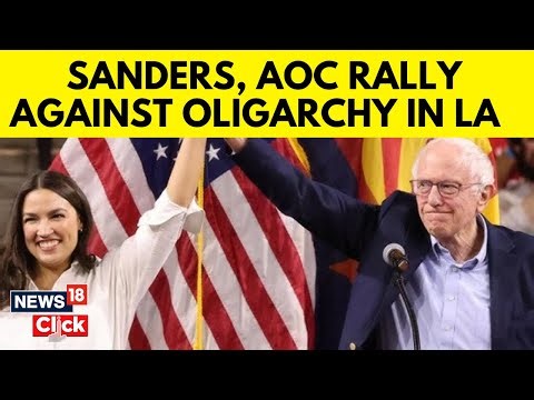Bernie Sanders And AOC's Rally In Los Angeles For "Fighting Oligarchy" Tour | Trump | US News
