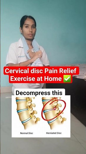 Cervical disc Decompression Exercise at Home#neckpainrelief #cervicaldiscpain#discbuldge #physiotips