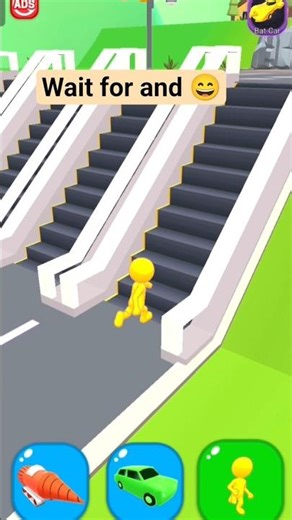 Wait or Run Challenge 😱 Escalator Game Level Hard #shorts#gaming