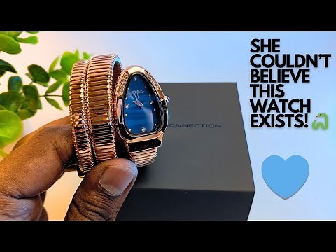 Luxury Vibes Under Budget! French Connection Blue Serpentine Snake Watch 💫