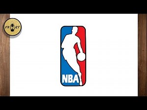 How to draw the nba logo step by step
