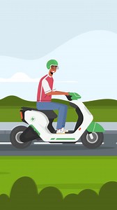 An animation of a People driving electric scooter | Free Stock Video Footage
