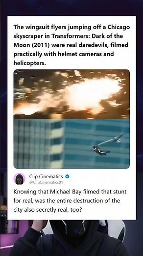 Transformers Dark of the Moon 2011 Real Wingsuit Flyers Jumped Off Chicago Skyscraper