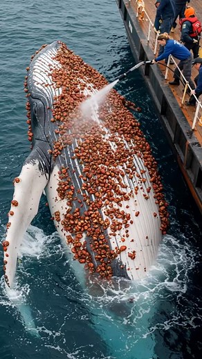 Cleaning Barnacles Off Whales #whalecare #oceancleanup #blueplanet #ecoheroes #sealife | Alien Vampires
