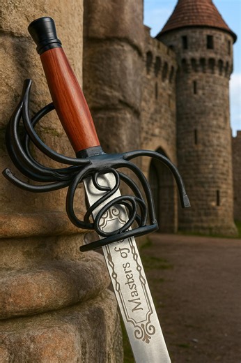 Handmade Carbon Steel Rapier Sword: Leather Wrapped Handle - Etsy